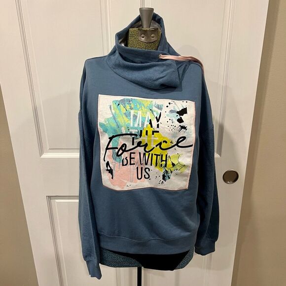 Star Wars “May the Force Be With Us” Ladies Sweatshirt | NWT | Parks Exclusive! - Picture 2 of 7